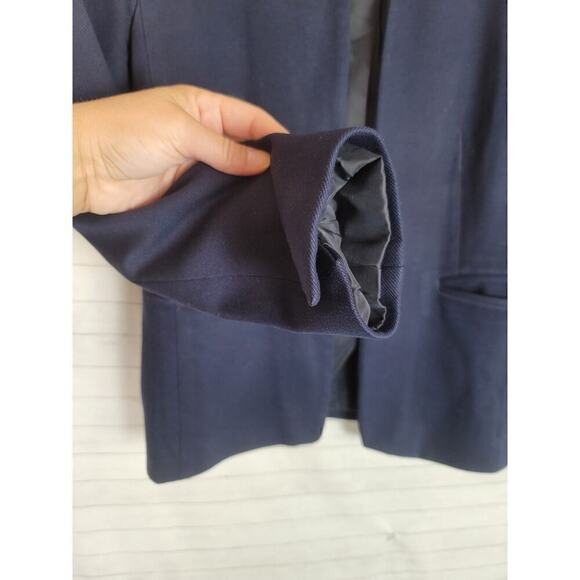 J. CREW 365 NAVY OPEN FRONT BLAZER, SZ 8 - Picture 3 of 13